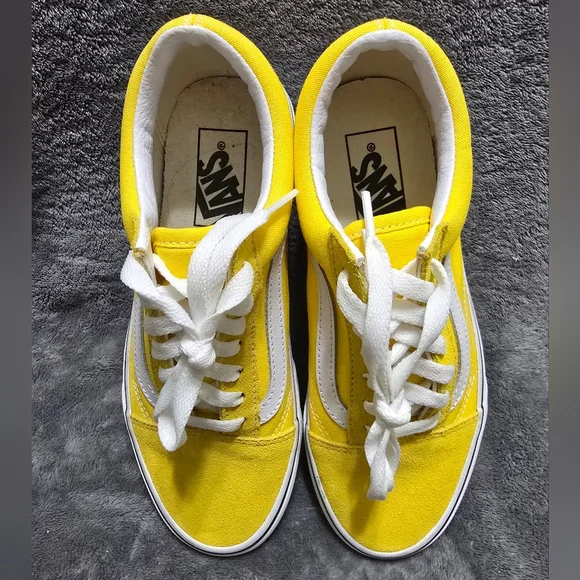 VANS OLD SKOOL Bright Yellow and White - Picture 3 of 7